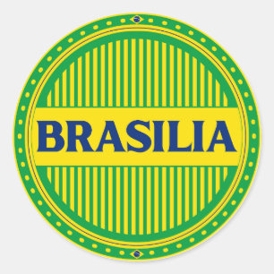 Brasília City Pride – Brasilianische Identität Runder Aufkleber