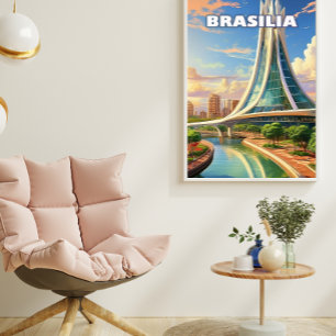 Brasilia, Modern City Poster