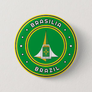 Brasilia-Wappen Brasilien Button