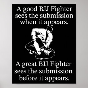Brasilian Jiu-Jitsu BJJ Ringen Bodenkampf Poster