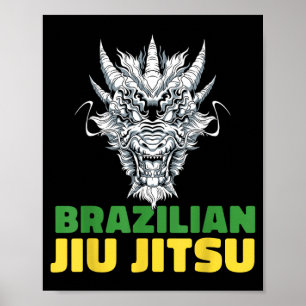 Brasilian Jiu Jitsu Grappling - MMA BJJ Drache Poster