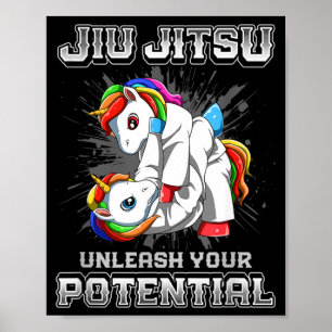 Brasilian Jiu Jitsu MMA und Grappling BJJ Kampf Poster