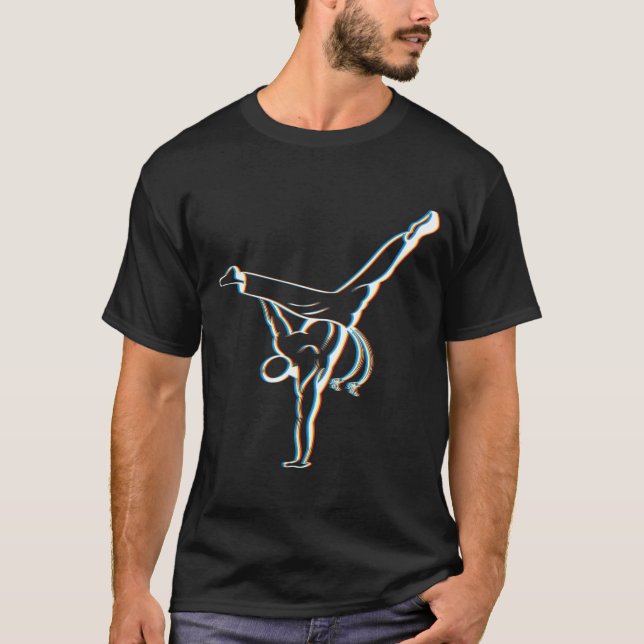 Brasilianer Capoeira Geschenk Capoeirista Retro 3D T-Shirt (Vorderseite)