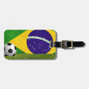 Brasilianer Futbol - Fußball Gepäckanhänger
