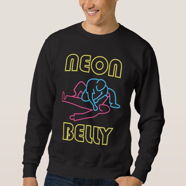 Brasilianer Jiu Jitsu: BJJ Neonknie auf Bauch Sweatshirt (Vorderseite)