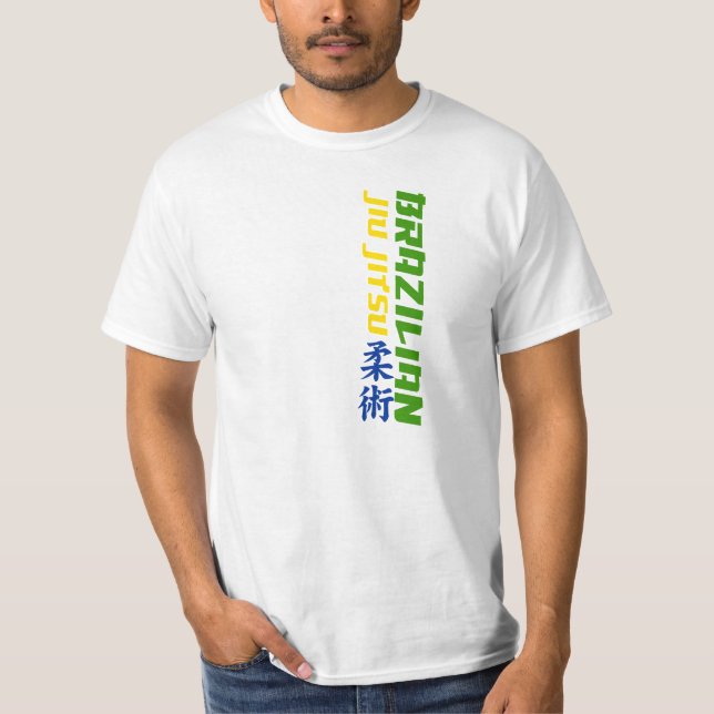 Brasilianer Jiu Jitsu (BJJ) T-Shirt mit nationalen (Vorderseite)