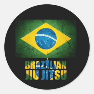 Brasilianer Jiu Jitsu Flaggen-Aufkleber Runder Aufkleber