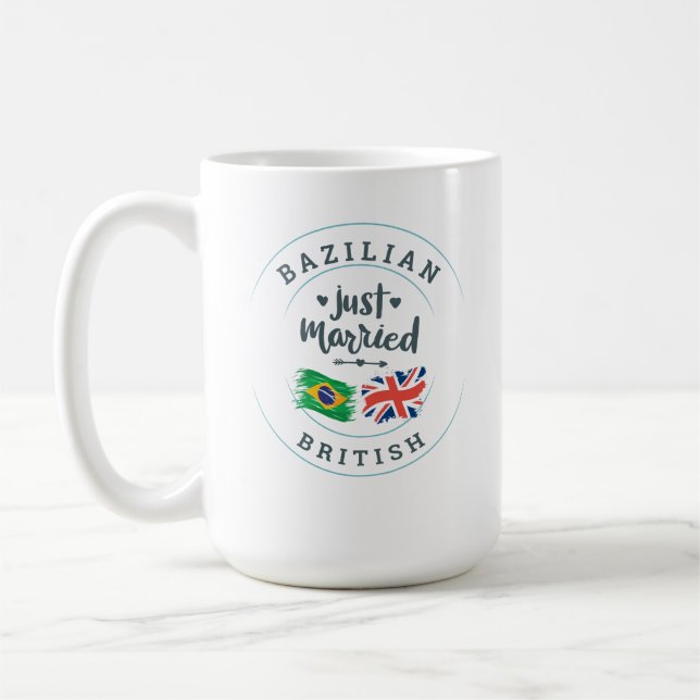 Brasilianisch verheiratet für britische Staatsbürg Kaffeetasse (Links)