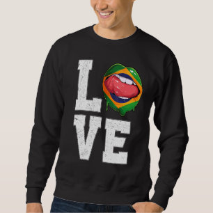 Brasilianische Fahne-Fußballfan-Liebe Brasilianisc Sweatshirt