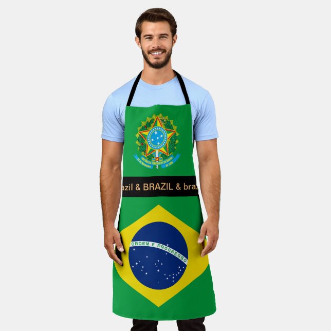 Brasilianische Flag-Schürze, Koch Küche Schürze (Getragen)