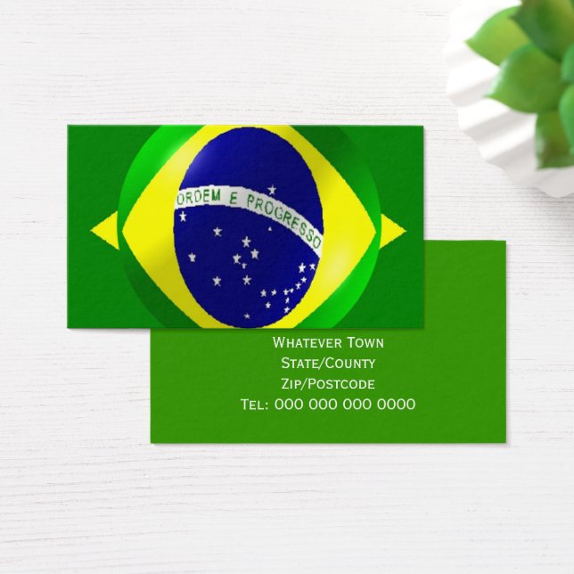 Brasilianische Flag-Visitenkarte (Schreibtisch)