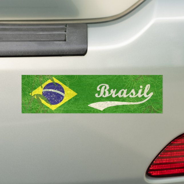 Brasilianische Flagge Autoaufkleber (Auf Auto)