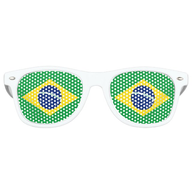 Brasilianische Flagge Brasilianisches National Ban Partybrille (Vorderseite)