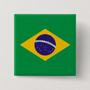 Brasilianische Flagge Button