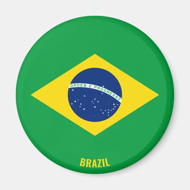 Brasilianische Flagge Charming Patriotic Magnet (Vorne)