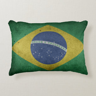 Brasilianische Flagge Dekokissen
