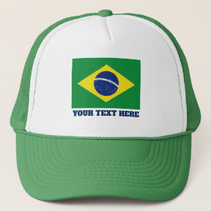 Brasilianische Flagge des kundenspezifischen Truckerkappe