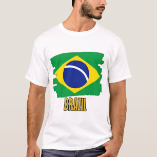 Brasilianische Flagge - ein lebendiges nationales T-Shirt