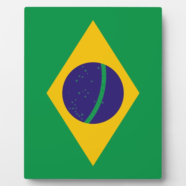 Brasilianische Flagge Fotoplatte (Vorderseite)