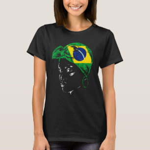 Brasilianische Flagge für brasilianische Frau Kopf T-Shirt