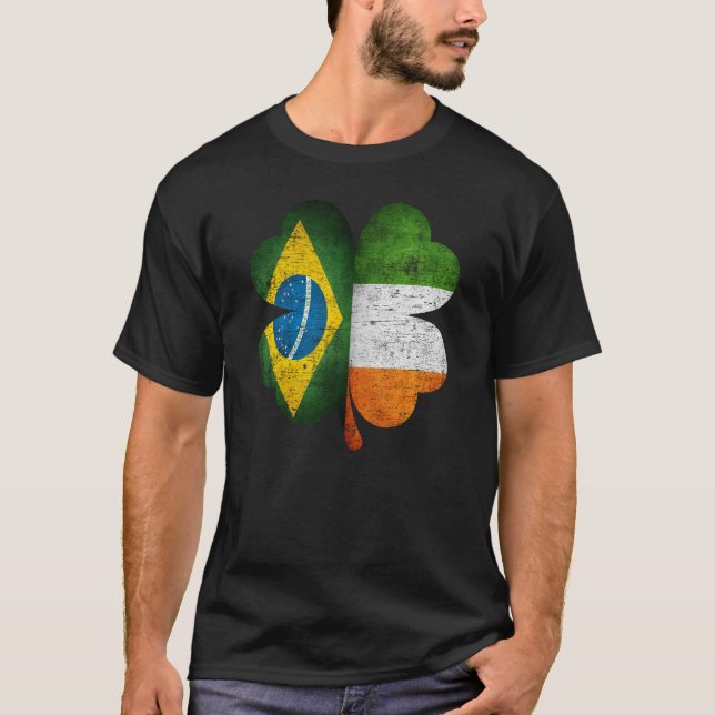 Brasilianische Flagge für brasilianisches irisches T-Shirt (Vorderseite)