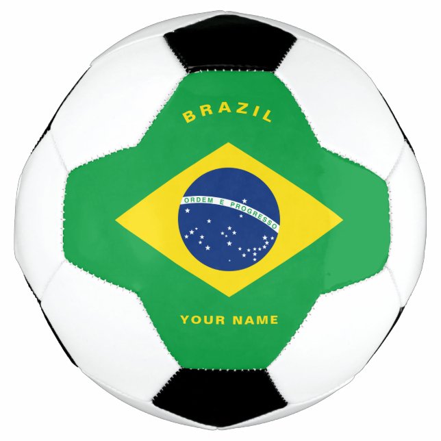 Brasilianische Flagge Fußball-Ball Fußball (Vorderseite)
