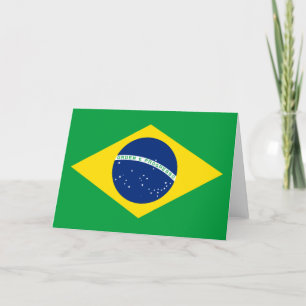 Brasilianische Flagge geklappt Danke Karte