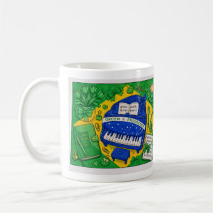 Brasilianische Flagge Inspiriert Süße Schreibwaren Kaffeetasse