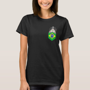 Brasilianische Flagge Japan-Chin-Hund in der Tasch T-Shirt