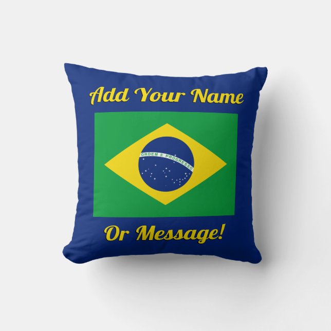 Brasilianische Flagge Kissen (Vorderseite)