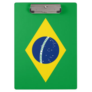 Brasilianische Flagge Klemmbrett