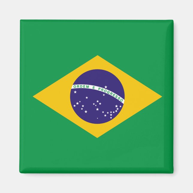 Brasilianische Flagge Magnet (Vorne)