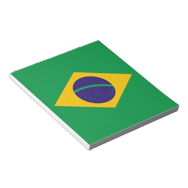Brasilianische Flagge Notizblock (angewinkelt)