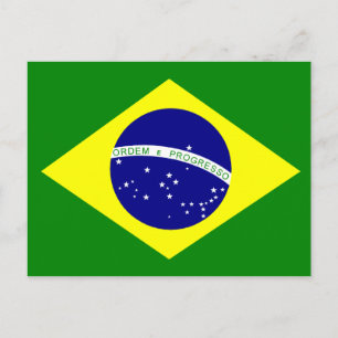 Brasilianische Flagge Postkarte