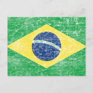 brasilianische Flagge Postkarte
