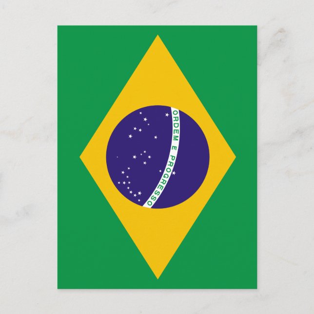 Brasilianische Flagge Postkarte (Vorderseite)