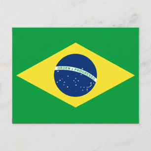 Brasilianische Flagge Postkarte