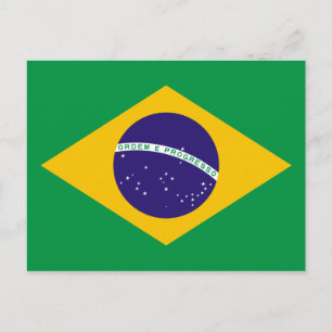 Brasilianische Flagge Postkarte