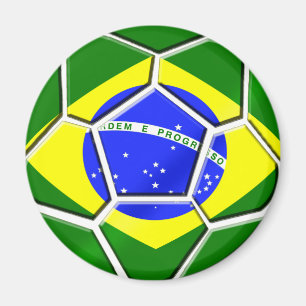 Brasilianische Flagge Samba futebol Magnet