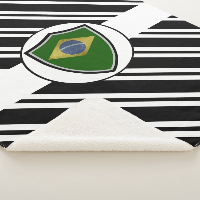 Brasilianische Flagge Sherpadecke (3/4)