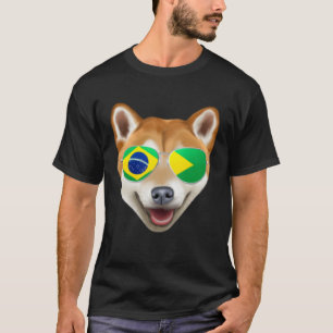 Brasilianische Flagge Shiba Inu Hund Brasilien Tas T-Shirt