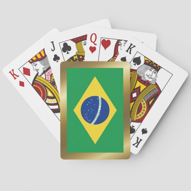Brasilianische Flagge Spielkarten (Rückseite)