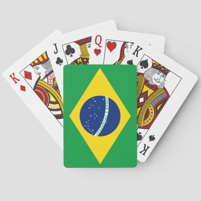 Brasilianische Flagge Spielkarten (Rückseite)