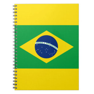 Brasilianische Flagge Spiral-Foto-Notebook Notizblock