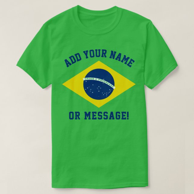 Brasilianische Flagge T-Shirt (Design vorne)