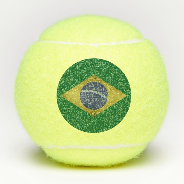 Brasilianische Flagge Tennisbälle (Vorderseite)