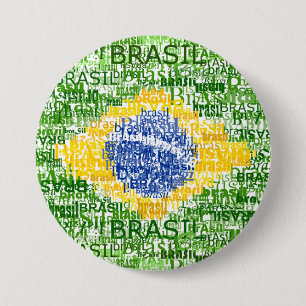 Brasilianische Flagge - Textbrasilien Button