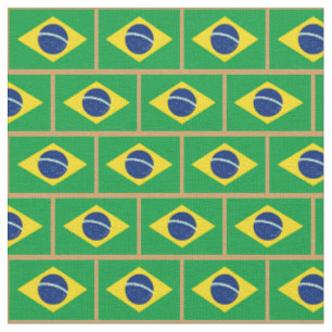 Brasilianische Flagge und brasilianische Modefabri Stoff