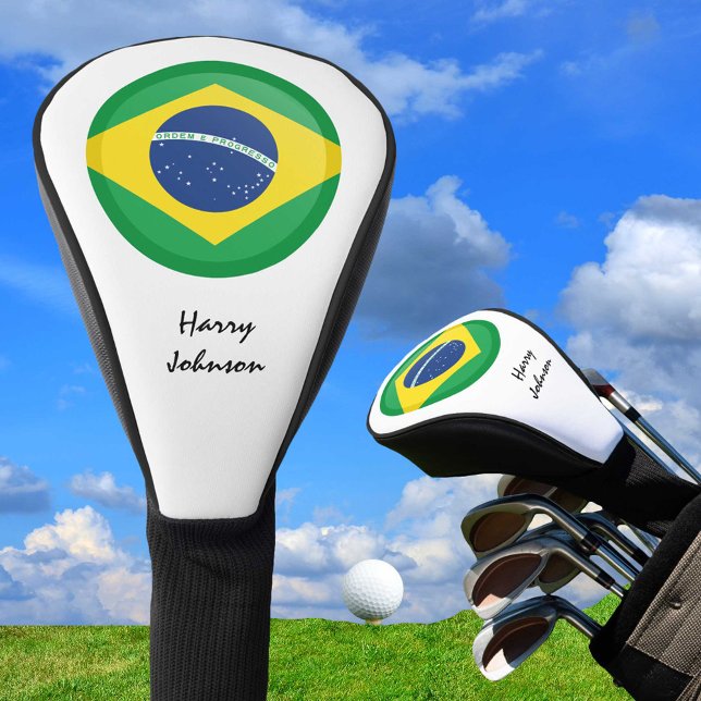 Brasilianische Flagge und Mit Monogramm Golf Clubs Golf Headcover (Von Creator hochgeladen)
