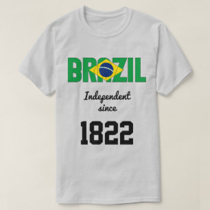 Brasilianische Flagge und Wappen Patriotisch T-Shirt